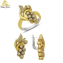 Gümüş Otantik Taşlı Set